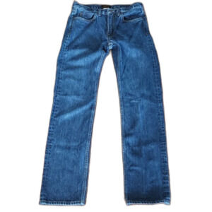 C.C. Filson Men's Straight Leg Jeans, Dark Blue Wash, Made in USA, Size 30x33